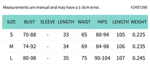 Detailed size chart for floral print strap top and slim skirt two-piece summer set