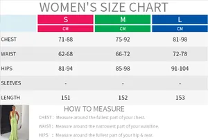 Detailed size guide for the elegant halter neck backless evening maxi dress