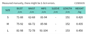 Size guide for halter V-neck maxi dress showing bust waist and length measurements