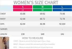 Guide des tailles détaillé pour robe fleurie sexy dos nu avec mesures de poitrine