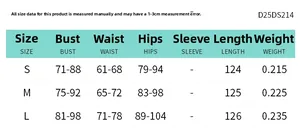 Size chart table for floral tube maxi dress showing bust waist and length measurements