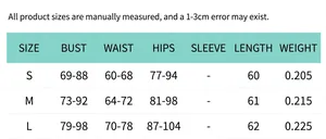 Detailed size chart for sexy strapless bodycon dress showing bust waist and hip measurements