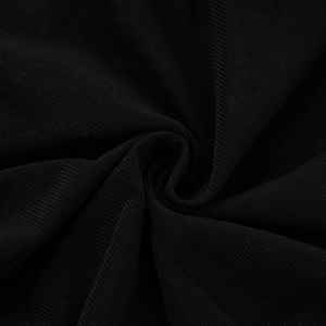 Close-up of semi-transparent black mesh fabric with soft pleated texture and fine details