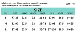 Size guide table for women's lace mesh set with bust, waist and hip measurements