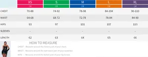 Detailed size guide table for women's solid color PU leather strapless A-line mini dress