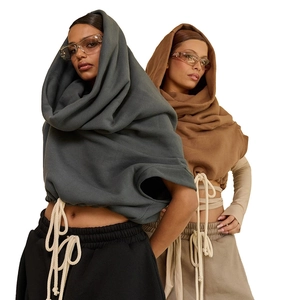 Women's two-piece tracksuit set featuring an oversized drawstring hoodie and matching joggers