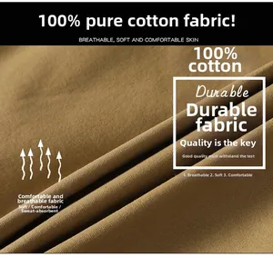 Vista macro detallada de la textura de sarga de algodón 100% transpirable de pantalones caqui