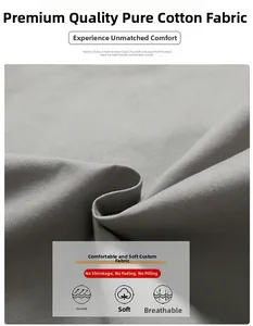 Detail of gray pure cotton fabric showing soft twill texture and breathable material