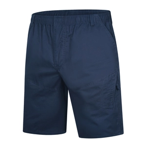 Pantalones cortos tipo cargo de verano para hombre con cintura elástica en azul