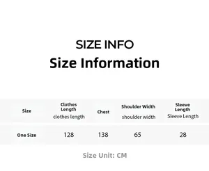 Detailed size chart for women's satin printed sleepwear with specific dimensions in cm