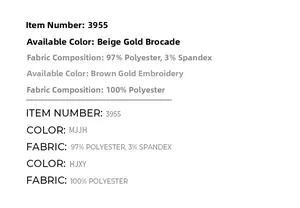 Detailed fabric composition specifications and material breakdown for floral satin robe