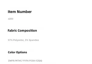 Size chart and material specification for floral satin loungewear with fabric details