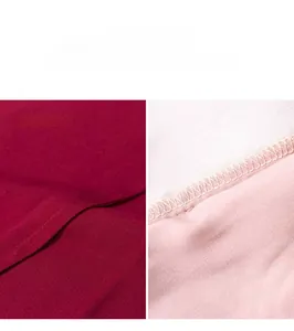 Vue détaillée comparant la couture anglaise haut de gamme au surjet normal sur des peignoirs