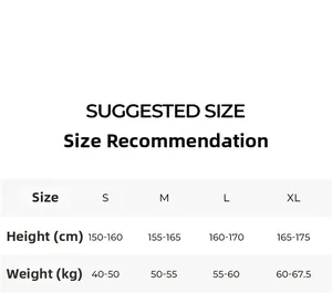 Size chart for women's V-neck backless nightdress with height and weight recommendations