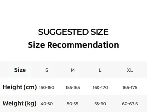 Size guide for women's lace pajama set showing height and weight recommendations in a table