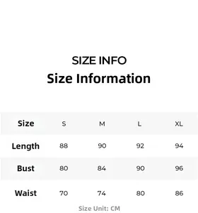 Detailed size chart for women's two-piece pajama set including S-XL measurements