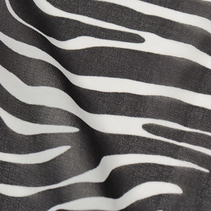 Lightweight zebra print chiffon loungewear robe with elegant long sleeves for women