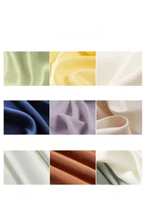 Macro display of fabric swatches including silk and cotton for luxury pajamas