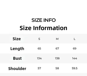 Detailed size information chart for women's satin pajamas set with chest and length data