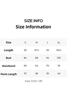 Tableau des tailles détaillé en CM pour ensemble pyjama en dentelle du S au XL