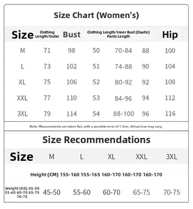 Tableau des tailles détaillé pour ensemble pyjama en soie glacée femme de M à 3XL