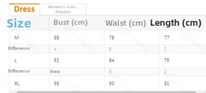 Detailed size chart for lace ice silk nightgown showing bust waist and length metrics
