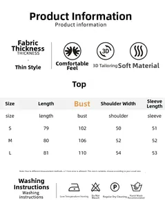 Size chart for women's crepe cotton robe featuring detailed measurements for S, M, and L