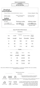 Guide des tailles et mesures pour le pyjama femme en coton imprimé cœur blanc