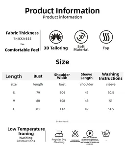 Size chart showing S M L measurements for silk lace robe with washing care instructions