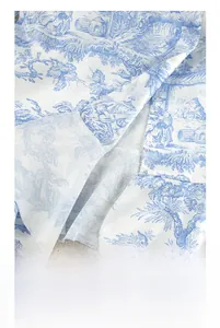 Detailed close-up showing precision stitching and floral pattern on satin bathrobe