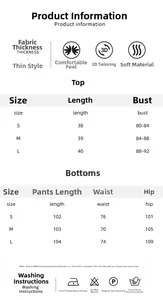 Guide des tailles pour ensemble haut rayé et pantalon avec mesures précises en centimètres