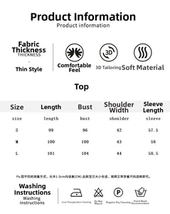 Size guide for pink heart knit robe showing bust, length, and washing instructions