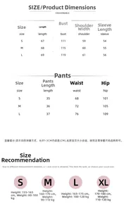 Tableau des tailles pour pyjama léopard avec mesures des hauts et des shorts