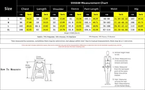 Tableau des tailles détaillé pour ensemble élégant chemise et pantalon deux pièces