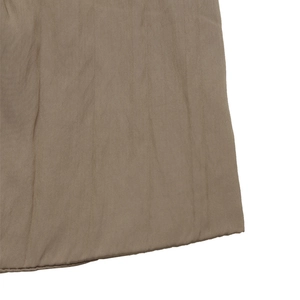 Detailed close-up showing texture and fine stitching on khaki casual zipper cardigan
