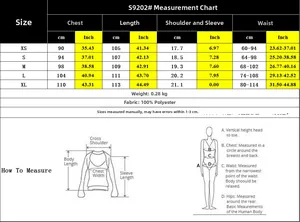 Detailed size chart for geometric print dress featuring measurements from XS to XL