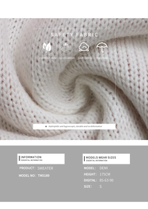 Macro texture of soft white chunky knit sweater fabric with breathable fiber details