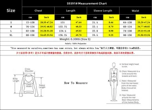 Size chart for leopard print off-shoulder dress S-XL with 100% polyester fabric details