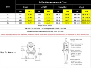 Größentabelle für das V-Ausschnitt Maxikleid mit S-XL Maßen und Materialangaben