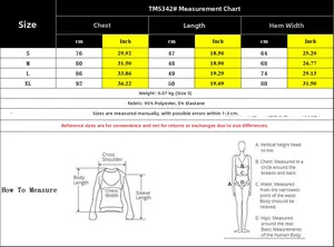 Guide des tailles détaillé pour haut licou en dentelle avec mesures du S au XL en cm