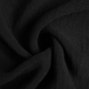 Detailed macro shot of black pleated chiffon fabric showing lightweight draped texture