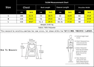 Detailed size chart for women V-neck striped knit sweater showing measurements and fabric specs