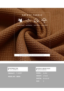 Détail de la texture gaufrée marron montrant un tissu respirant et doux de qualité