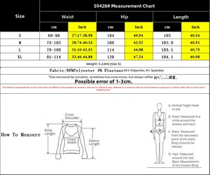 Size chart for high waist straight pants showing waist and hip measurements in cm and inches
