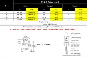 Detailed size guide table for plaid dress with chest and waist measurements for S to XL