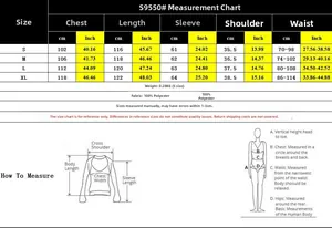 Guide des tailles détaillé pour robe mi-longue à pois à manches longues avec mesures