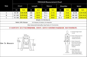 Size chart for knit slit party dress with detailed cm and inch measurements for S M L