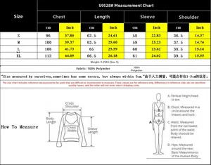 Detailed size guide table for elegant ruffled long sleeve blouse showing measurements