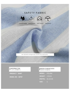 Macro detail of breathable blue white striped shirt fabric texture and material quality