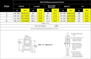 Guide des tailles pour combinaison fleurie montrant poitrine, longueur et taille
